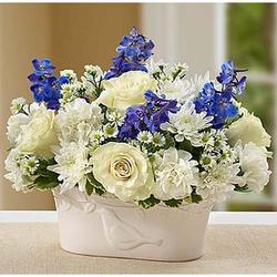 Peace and Healing Blue and White Bouquet