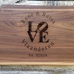 Couple's Personalized Established Cutting Board