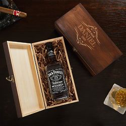 Wooden Liquor Bottle Box with Personalized Engraving