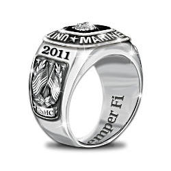 USMC Semper Fi Personalized Men's Ring
