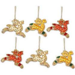 Reindeer Gang Beaded Ornaments