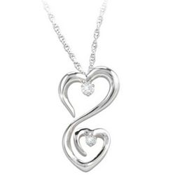 Always My Daughter Diamond Sterling Silver Pendant Necklace