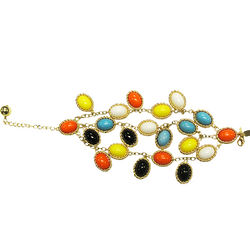 Multicolored Triple Strand Bracelet