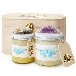 Deluxe Aromatherapy Scrub Set with Crystals