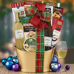 Vintner's Path White Wine Winter Collection Gift Basket