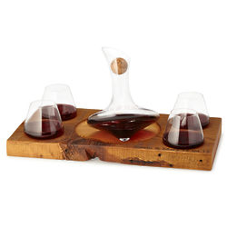 Spinning Spirits Wine Glasses, Decanter, and Holder