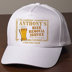 Personalized Beer Removal Service Hat