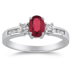 Ruby and Diamond Regal Channel Ring