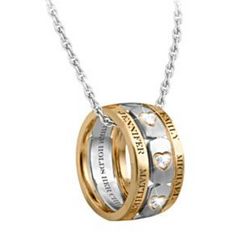 Personalized Mom's Forever Love 3 Band Necklace