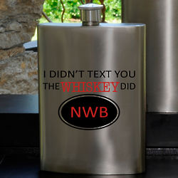 Personalized Whiskey Party Guy Flask