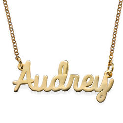 Personalized Cursive Name Necklace in 18k Gold Plating
