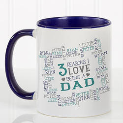 Reasons Why for Him Personalized 11-Ounce Blue Mug