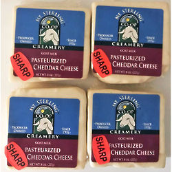Pasteurized Sharp Cheddar Goat Cheese