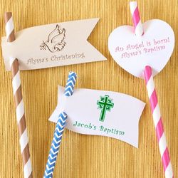 Personalized Party Straw Tags