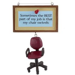 Personalized Office Swivel Chair Ornament