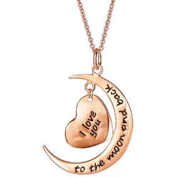 The Moon and Back Rose Gold Pendant