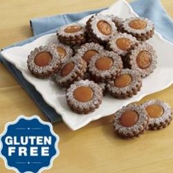 Gluten-Free Chocolate-Apricot Linzer Cookies