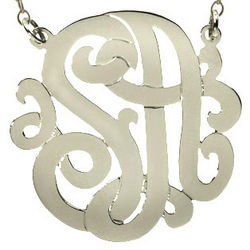 Sterling Silver Two Initial Monogram Necklace