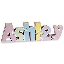 Kid's Personalized 8 to 12 Pastel Letters Name Puzzle