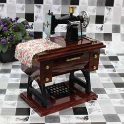 Vintage Mini Sewing Machine Mechanical Music Box