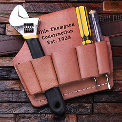 Personalized Leather Tool Belt Attachment