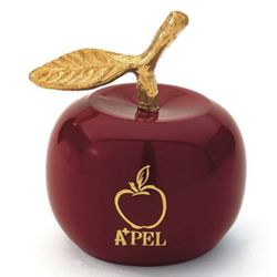 Personalized Solid Brass Red Apple Bell Award