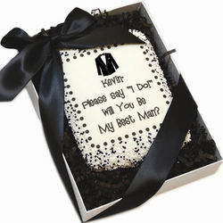 Will You Be My Best Man? Personalized Edible Cookie Card