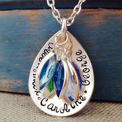 Personalized Mother's Name Teardrop Necklace