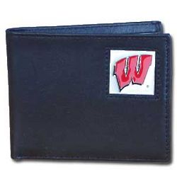 Wisconsin Badgers Leather Bifold Wallet