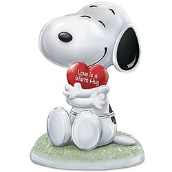 Peanuts Love Is A Warm Hug Porcelain Snoopy Music Box