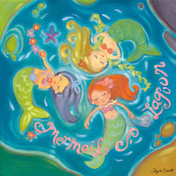 Mermaid Lagoon Wall Art Canvas Reproduction