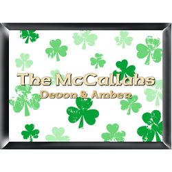 Personalized Raining Clovers Family Sign