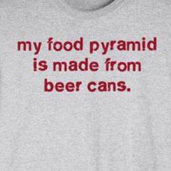 My Food Pyramid is Made from Beer Cans Shirt