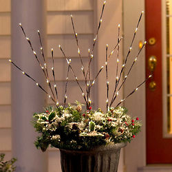 Outdoor LED Lighted Branches with Stakes