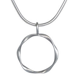 11th Anniversary Stainless Steel Triple Twist Pendant and Chain