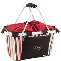 Collapsible Fashion Chic Embroidered Picnic Basket
