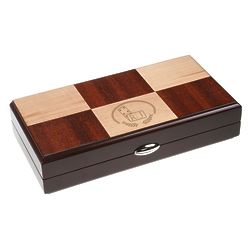 Personalized Rosewood and Maple Domino Set