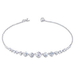 Royal Cascade Sterling Silver Diamonesk Necklace