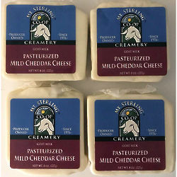 Four 8 Oz. Packs of Pasteurized Mild Cheddar Goat Cheese