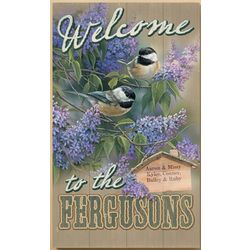 Personalized Chickadees Welcome Sign
