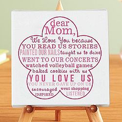 Personalized Love You Because Canvas