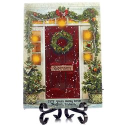 Personalized Holiday House LED Lighted Christmas Plaque
