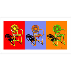 Wisconsin Union Terrace Sunburst Chairs Art Print
