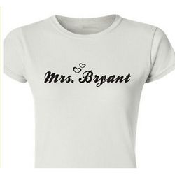 Mrs. Personalized Wedding Fitted T-Shirt