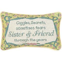 Giggles and Secrets Sister Pillow