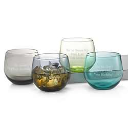 Green and Blue Glass Tumblers