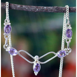 Flight Sterling Silver and Amethyst Necklace