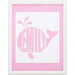 Personalized Whale Baby Name Print