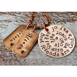 Best Friends Hand-Stamped Personalized Necklace