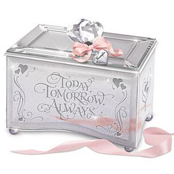 Daughter, Today, Tomorrow, Always Personalized Glass Music Box